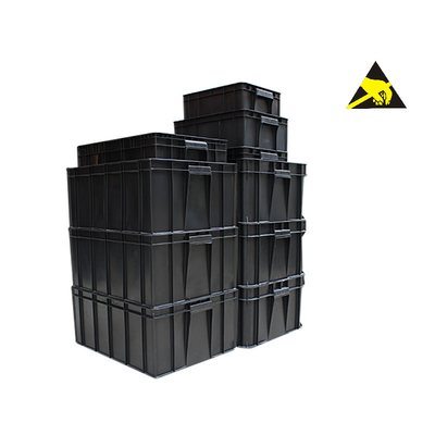 Tote Esd контейнера Esd ящик для хранения нося Caseesd постоянного противостатического черного пластикового электронного проводной с крышкой