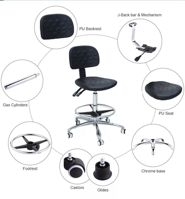 стул табуретки Esd Backrest вращающееся кресло седловины 440*410mm ESD отлитый в форму впрыской